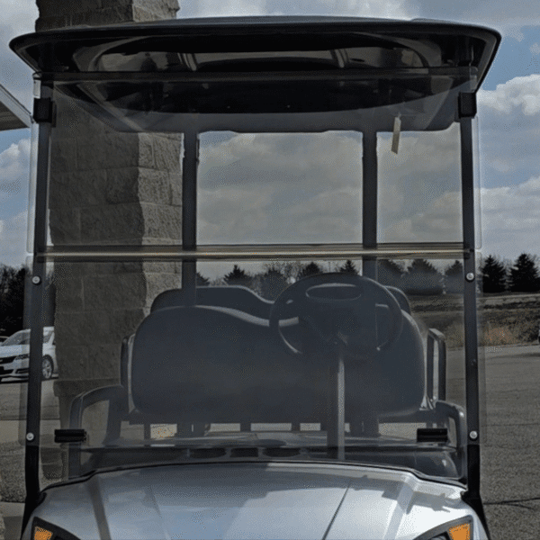 Windshield of golf cart